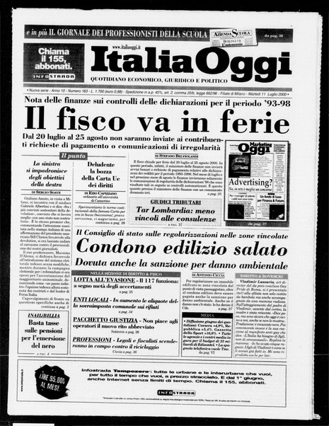 Italia oggi : quotidiano di economia finanza e politica